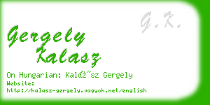 gergely kalasz business card